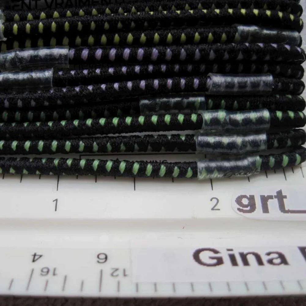 18 Goody Skinny Black w Color Ouchless Slideproof Stay Put Ponytailer Hair Bands